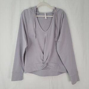 Fabletics Purple Sydney Twist Front Hoodie Size Medium Athleisure Workout Gym